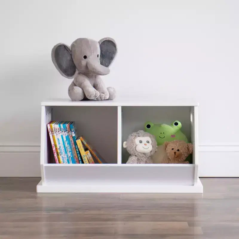 Meuble de rangement en bois pour jouets et bibliothèque pour enfants, blanc