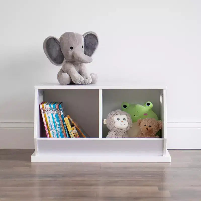Meuble de rangement en bois pour jouets et bibliothèque pour enfants, blanc