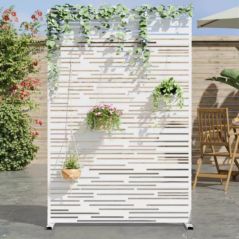 Écrans extérieurs en métal blanc de type ombre