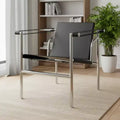 Fauteuil en acier inoxydable argenté