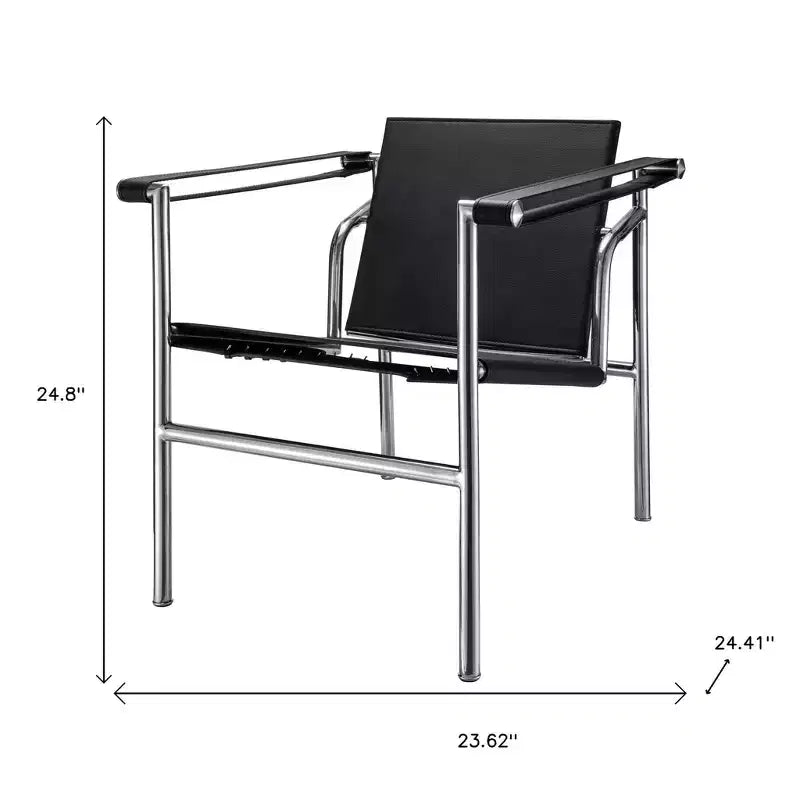 Fauteuil en acier inoxydable argenté