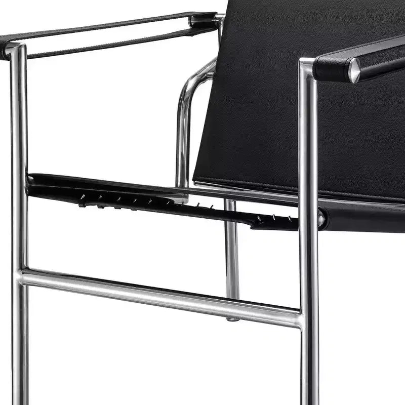 Fauteuil en acier inoxydable argenté