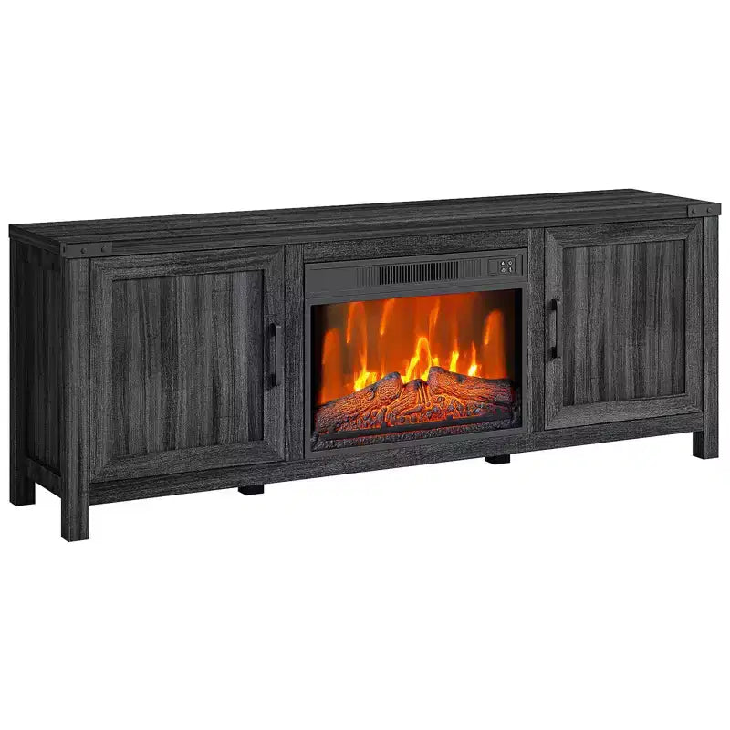 Meuble TV avec cheminée