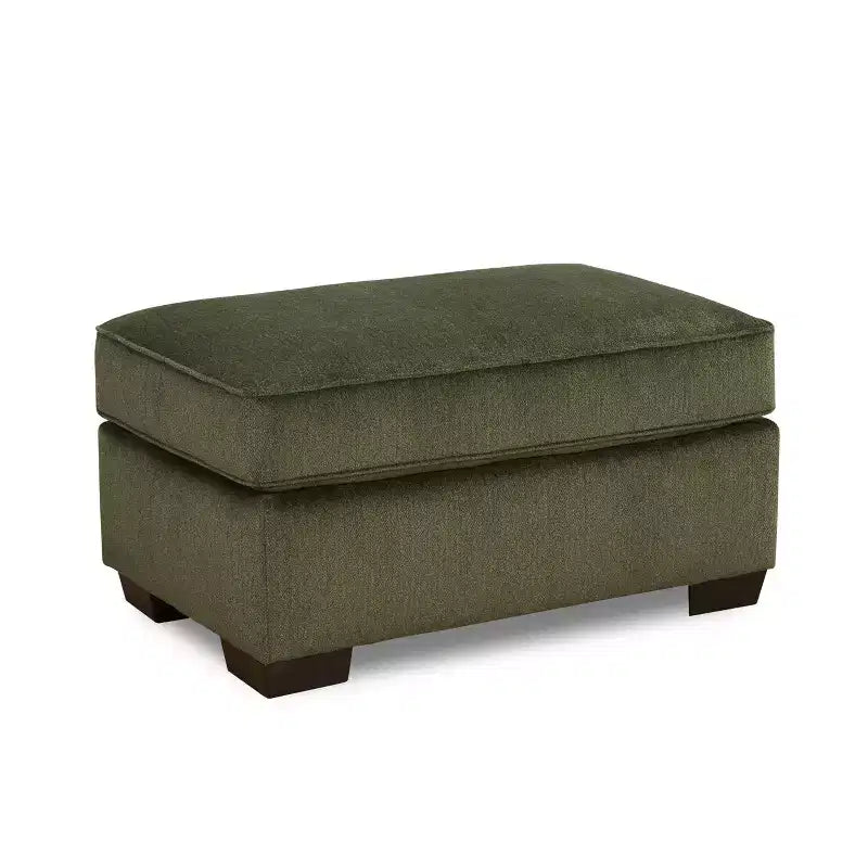 Ottoman de salon rembourré de chenille Mosswood