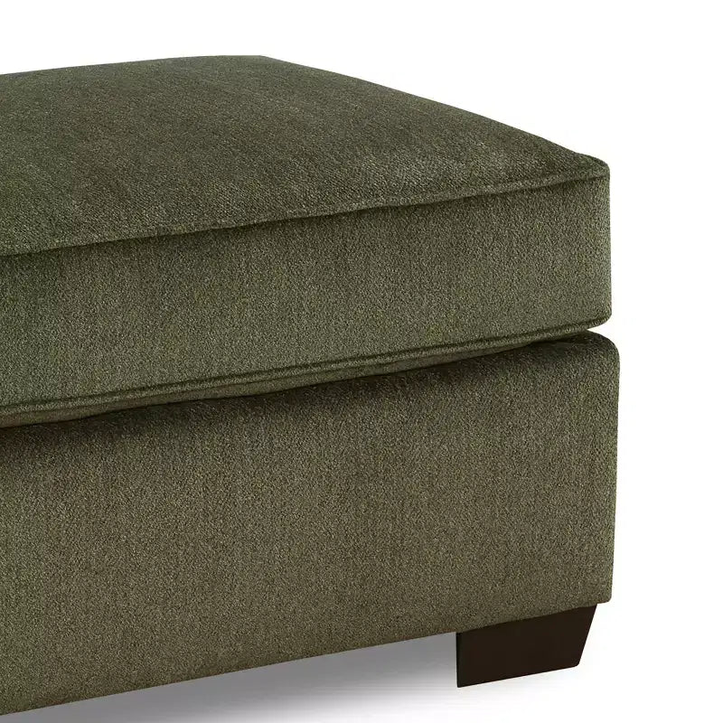 Ottoman de salon rembourré de chenille Mosswood