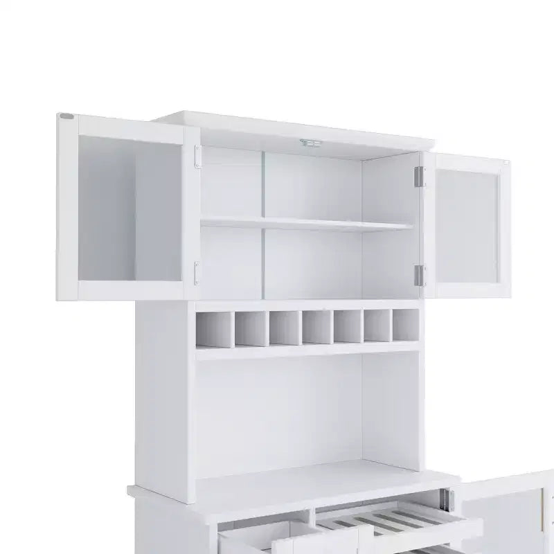 Buffet autoportant avec casier à vin et étagères réglables