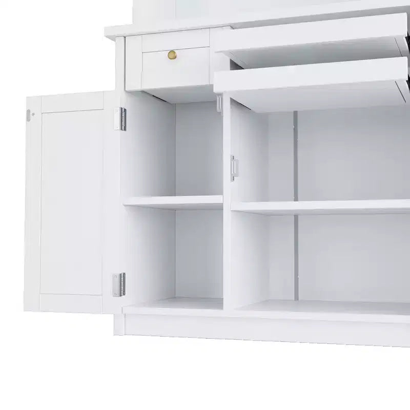 Buffet autoportant avec casier à vin et étagères réglables