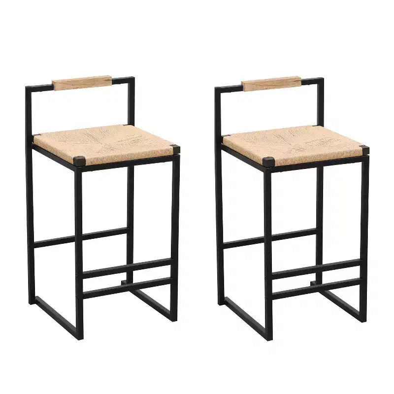Tabourets de bar en corde tressée