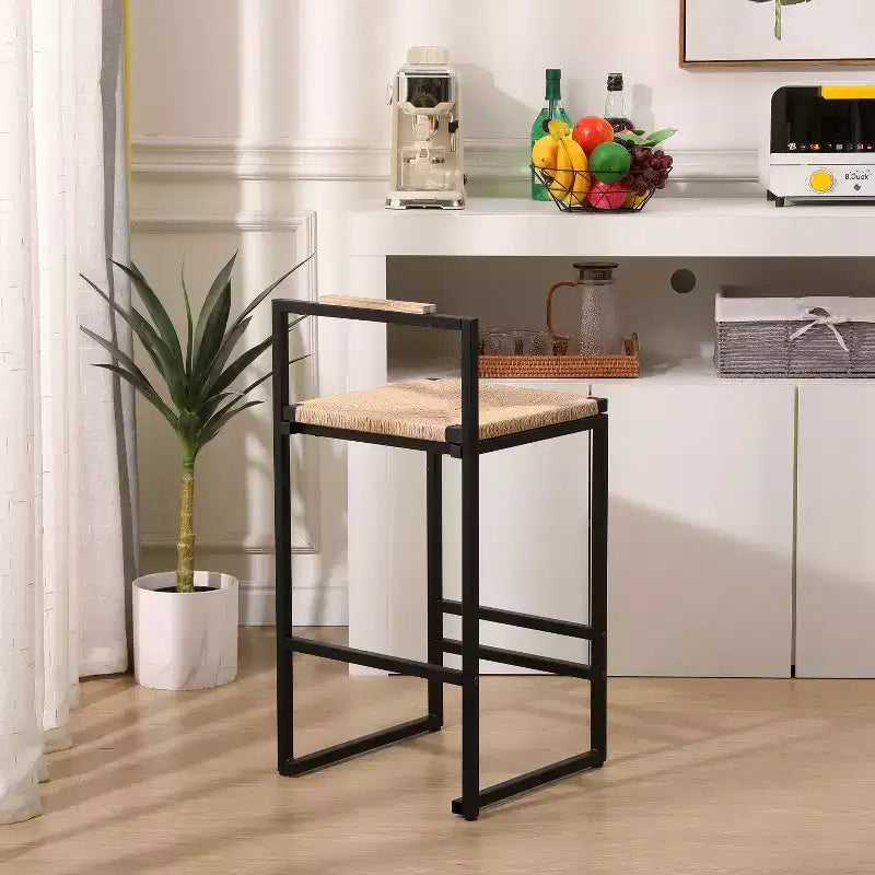 Tabourets de bar en corde tressée
