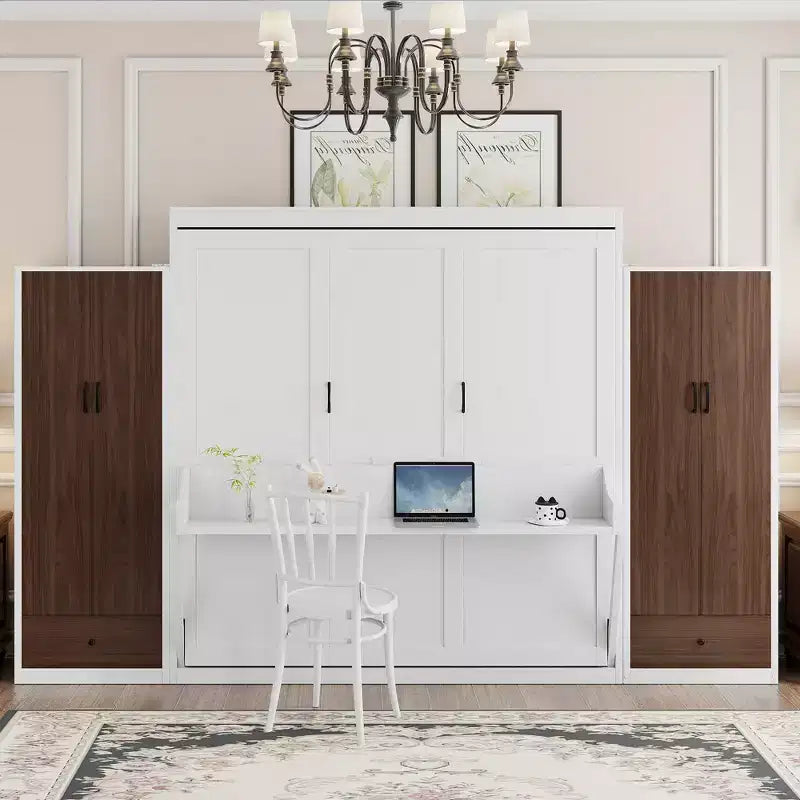 Lit armoire escamotable avec penderie