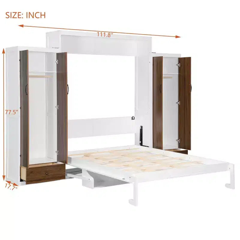 Lit armoire escamotable avec penderie