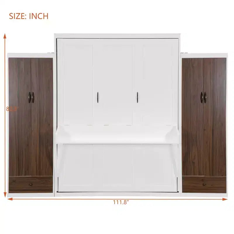 Lit armoire escamotable avec penderie
