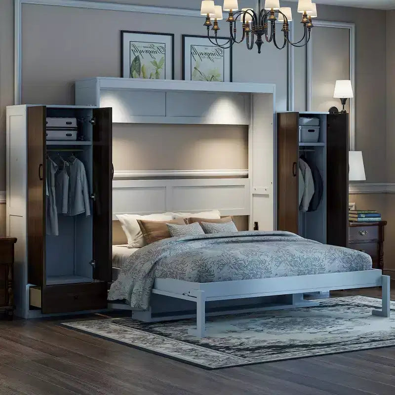 Lit armoire escamotable avec penderie