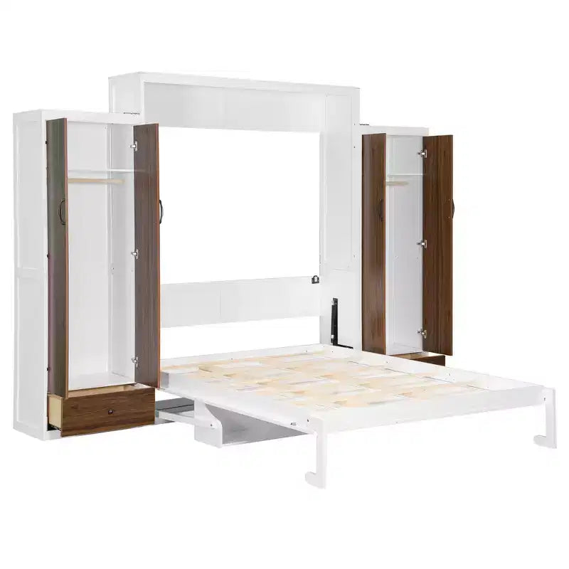 Lit armoire escamotable avec penderie
