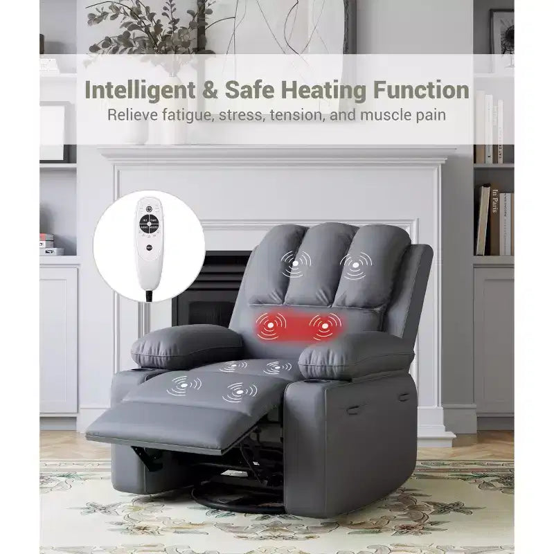 Fauteuil inclinable manuel avec vibrations apaisantes Chaleur lombaire
