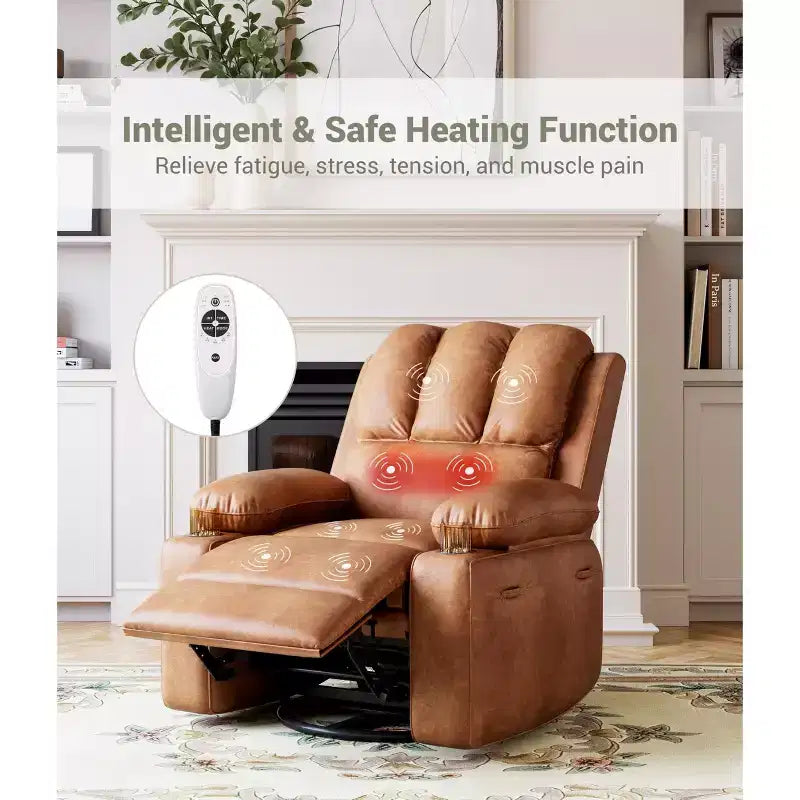 Fauteuil inclinable manuel avec vibrations apaisantes Chaleur lombaire
