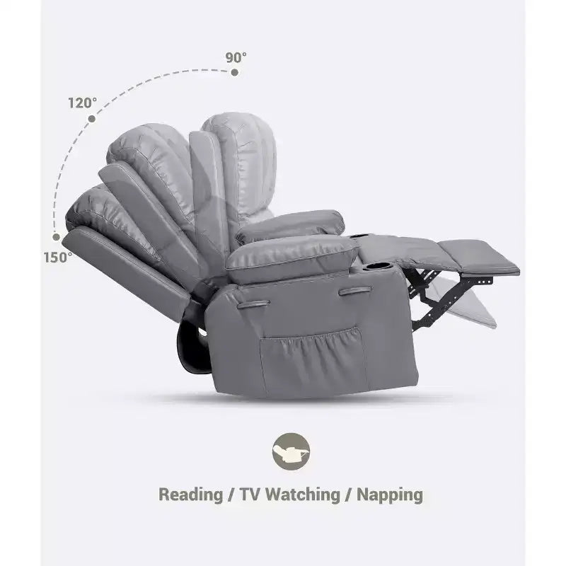 Fauteuil inclinable manuel avec vibrations apaisantes Chaleur lombaire