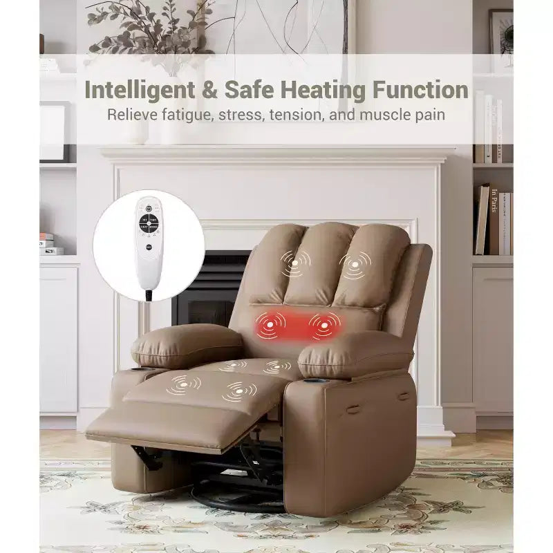 Fauteuil inclinable manuel avec vibrations apaisantes Chaleur lombaire