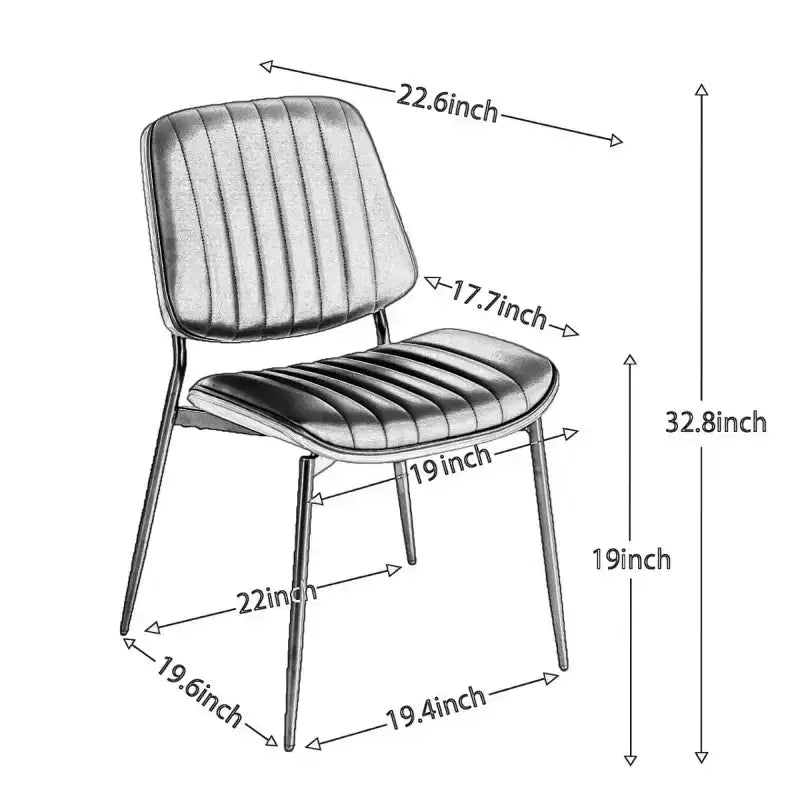 Chaise de salle à manger rembourrée moderne du milieu du siècle