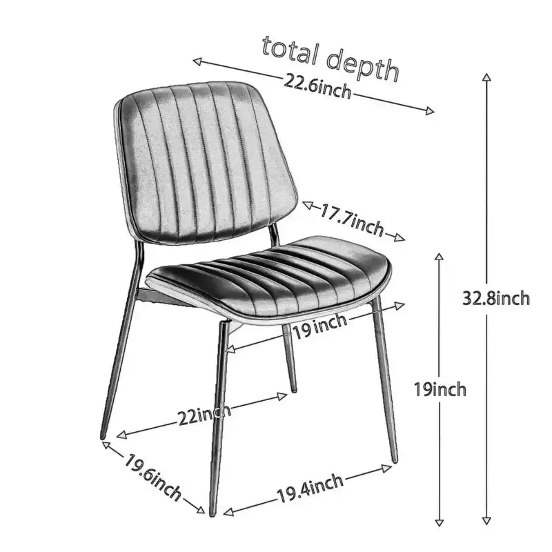 Chaise de salle à manger rembourrée moderne du milieu du siècle