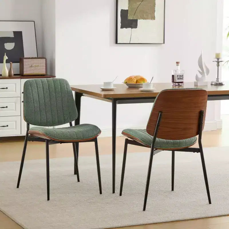 Chaise de salle à manger rembourrée moderne du milieu du siècle