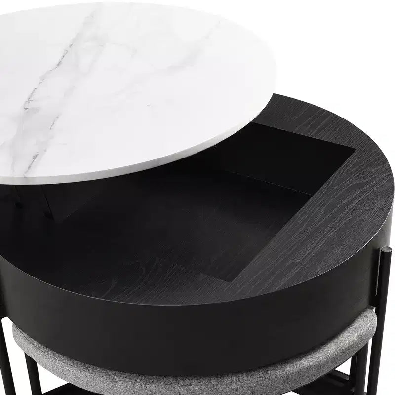Table basse relevable ronde