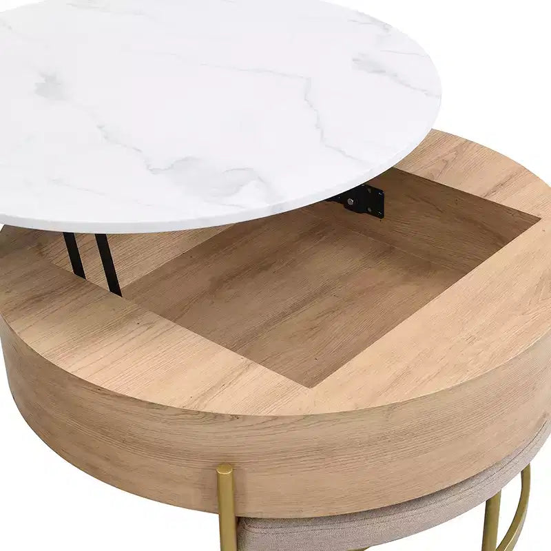 Table basse relevable ronde