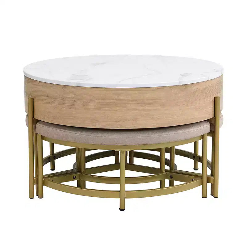 Table basse relevable ronde