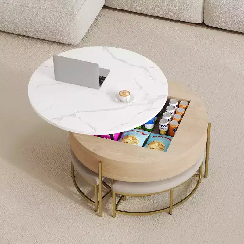 Table basse relevable ronde