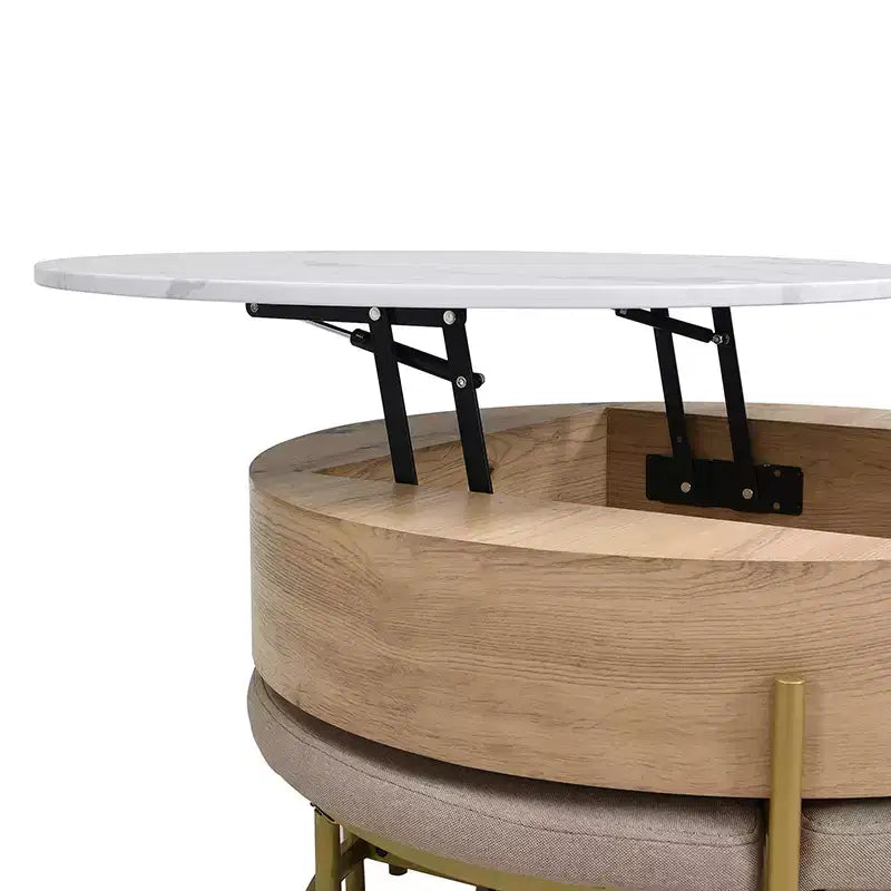 Table basse relevable ronde