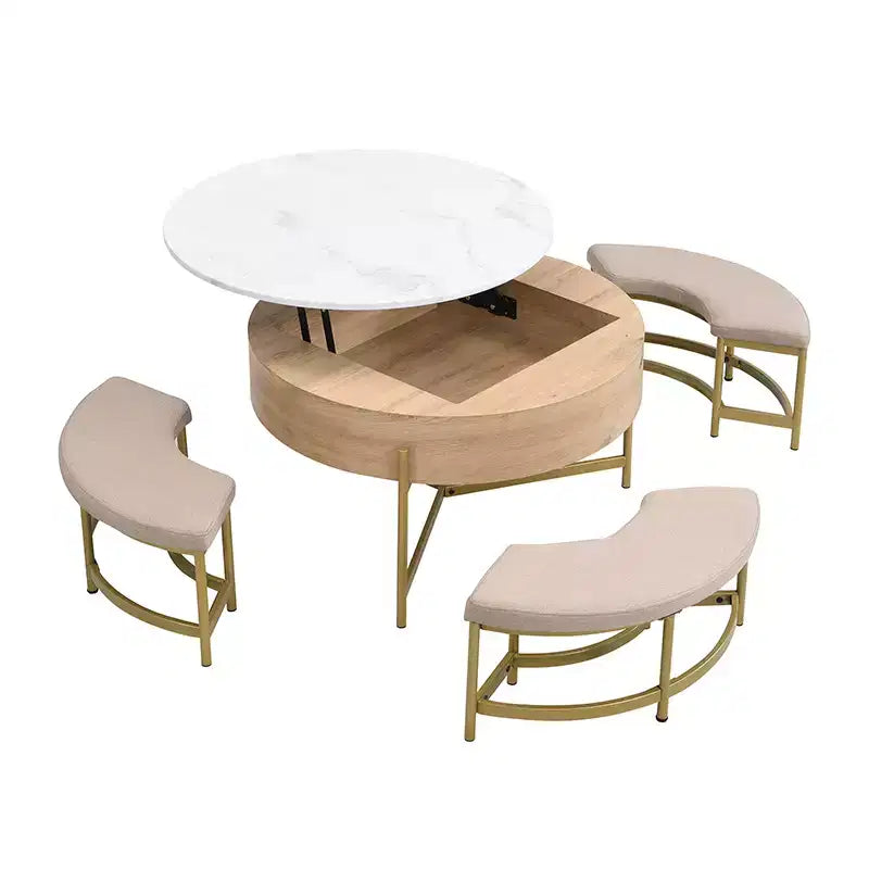 Table basse relevable ronde