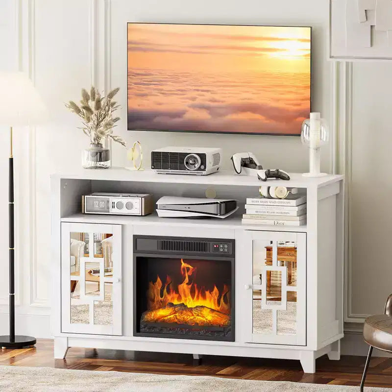 Meuble TV avec cheminée Meuble TV moderne