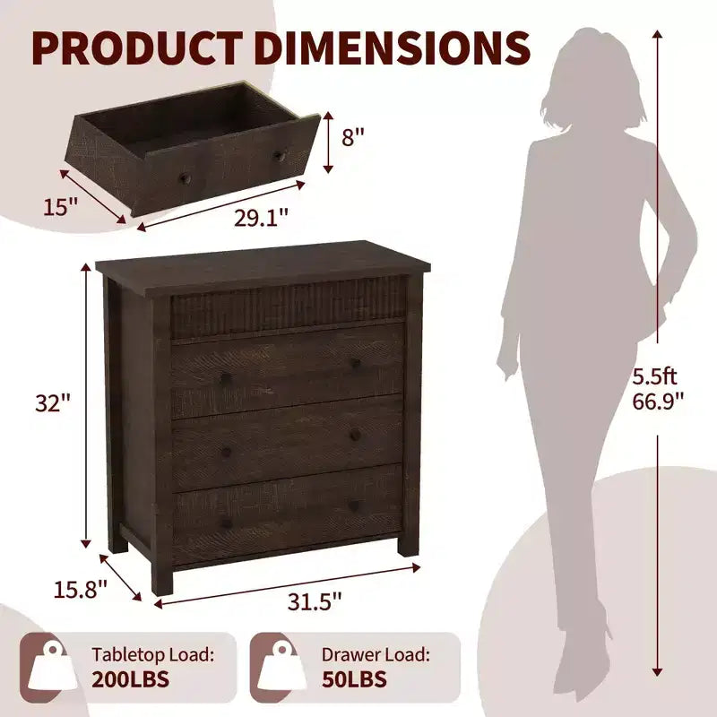 Commode en bois
