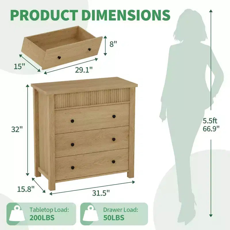 Commode en bois