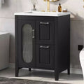 MAYEERTY Black Triangle Bathroom Cabinet Adjustable Shelf MDF Modern