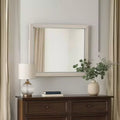 Royal Hampton Dresser Mirror Bevel Glass Light Gray Solid Wood Frame 34x44