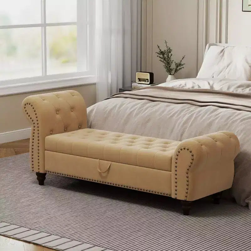 Banc de rangement rectangulaire