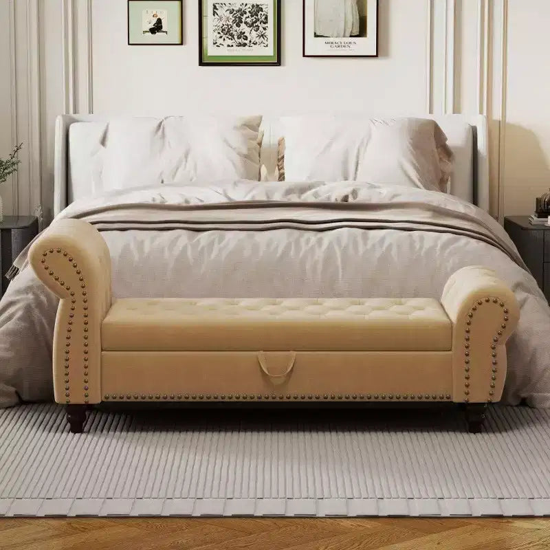 Banc de rangement rectangulaire