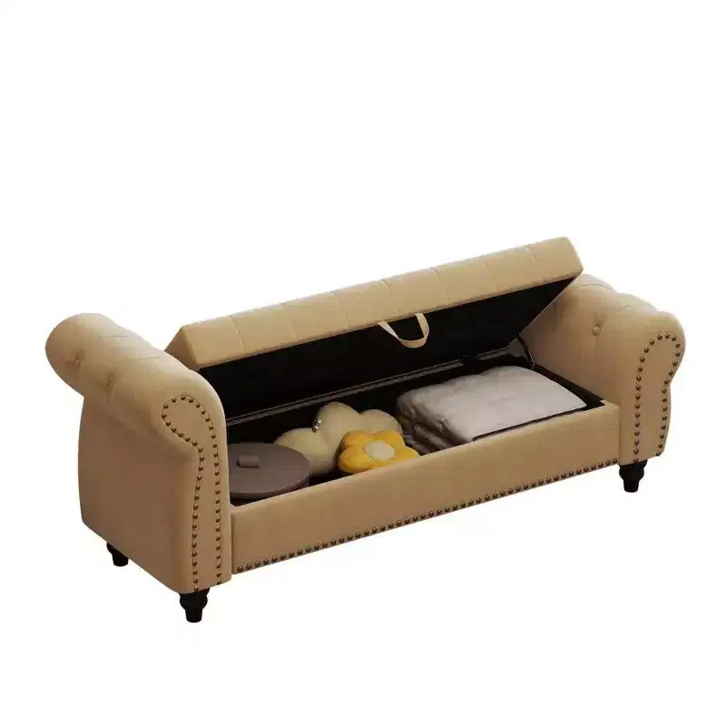 Banc de rangement rectangulaire