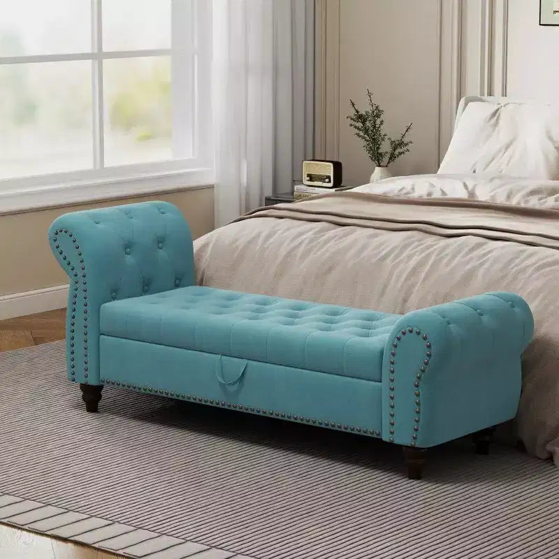 Banc de rangement rectangulaire