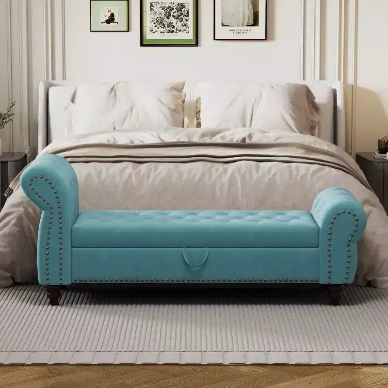 Banc de rangement rectangulaire