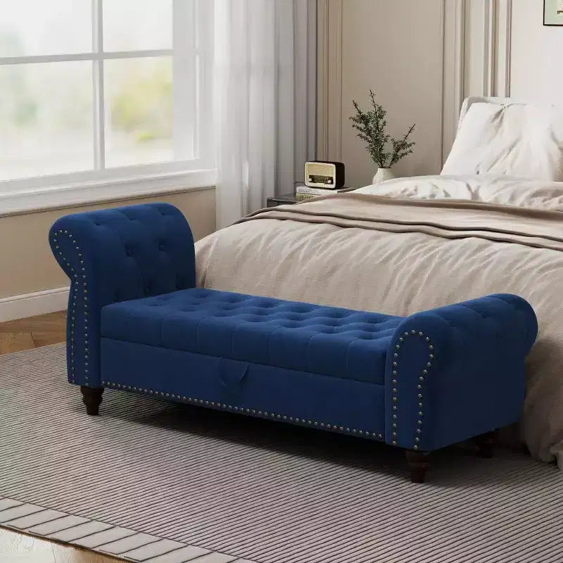 Banc de rangement rectangulaire