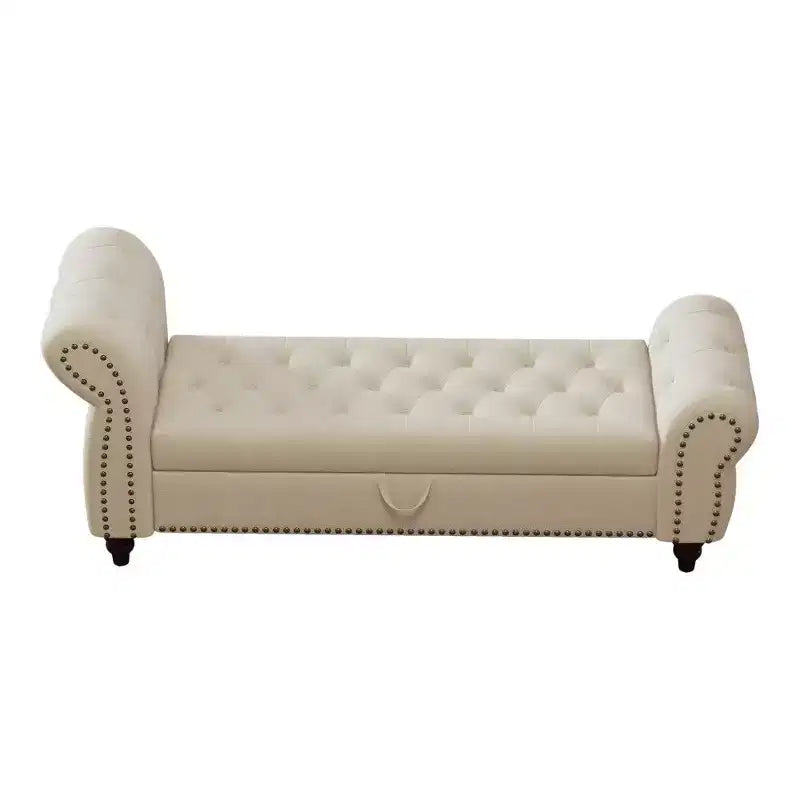 Banc de rangement rectangulaire