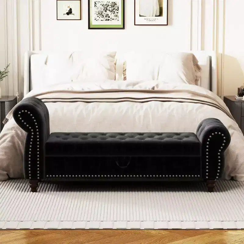 Banc de rangement rectangulaire