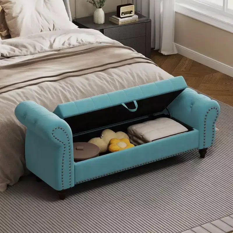 Banc de rangement rectangulaire