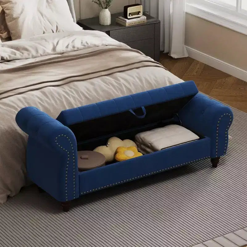 Banc de rangement rectangulaire