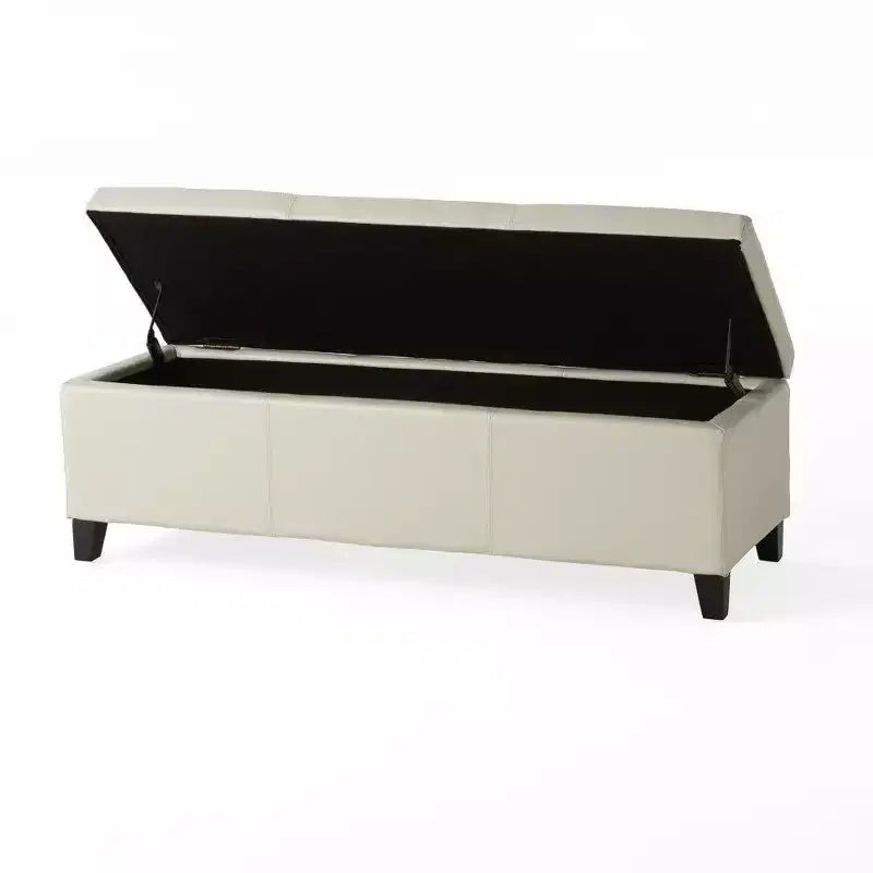 Banc de rangement avec couvercle à fermeture amortie