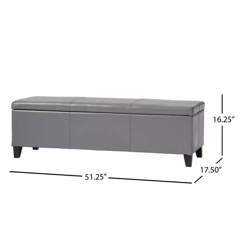 Banc de rangement avec couvercle à fermeture amortie
