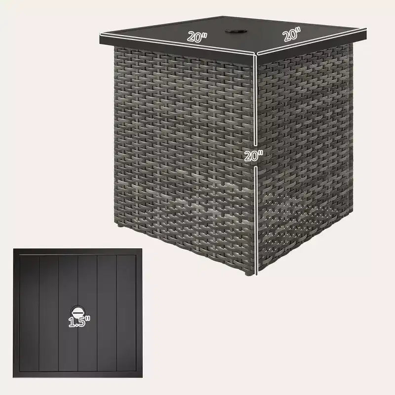 Table d'appoint en osier