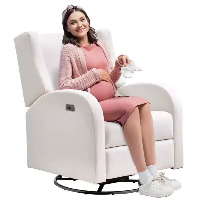 Electronic Power Recliner and Swivel Glider 250 lbs Weight Capacity Swivel Glider Recliner Chair with USB Port